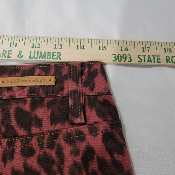 Soft Surroundings Jeans Womens 8 Ultimate High Rise Skinny Leopard - Picture 10 of 16